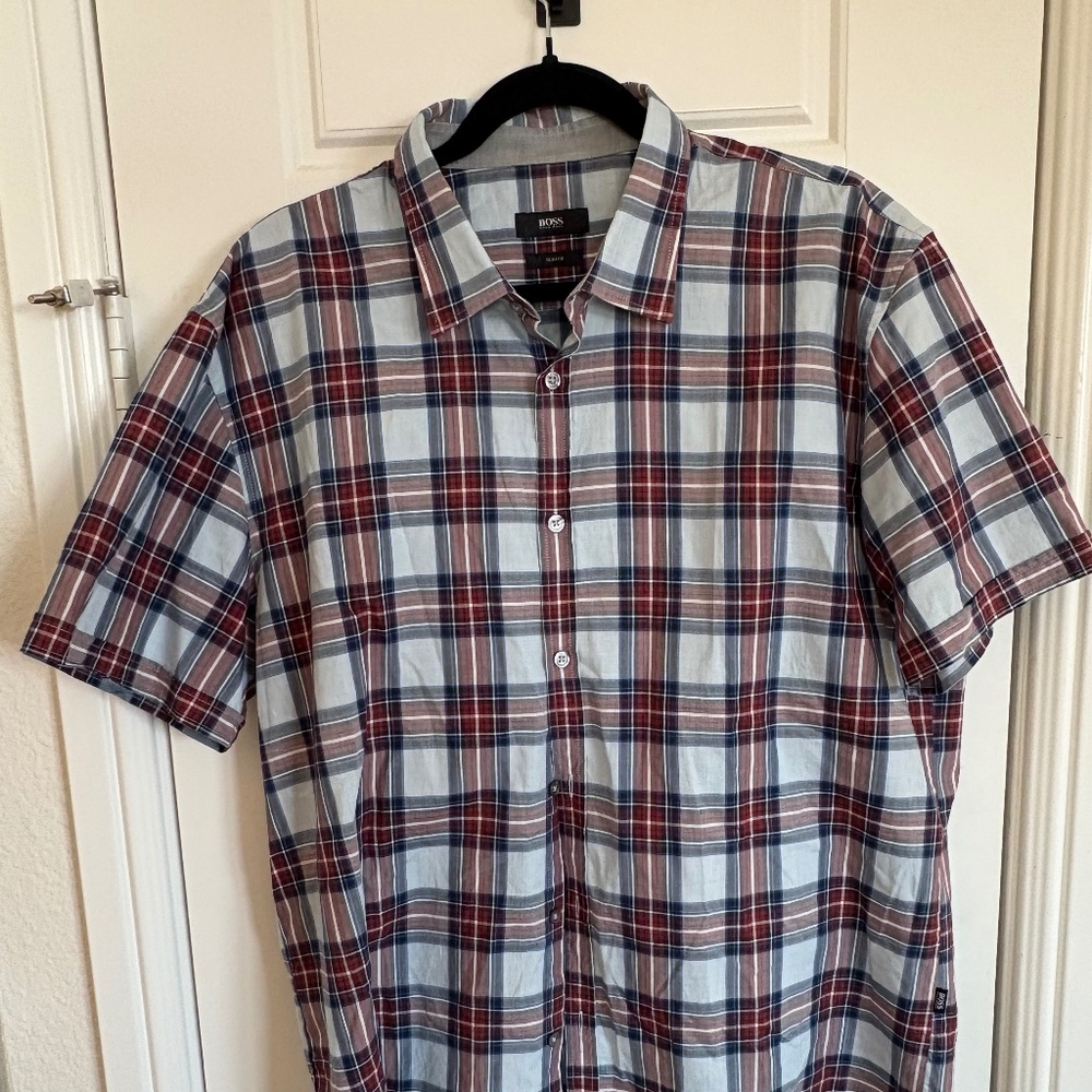 Hugo Boss Slim Fit Short Sleeve Shirt - XXL (Fits more like a Large)